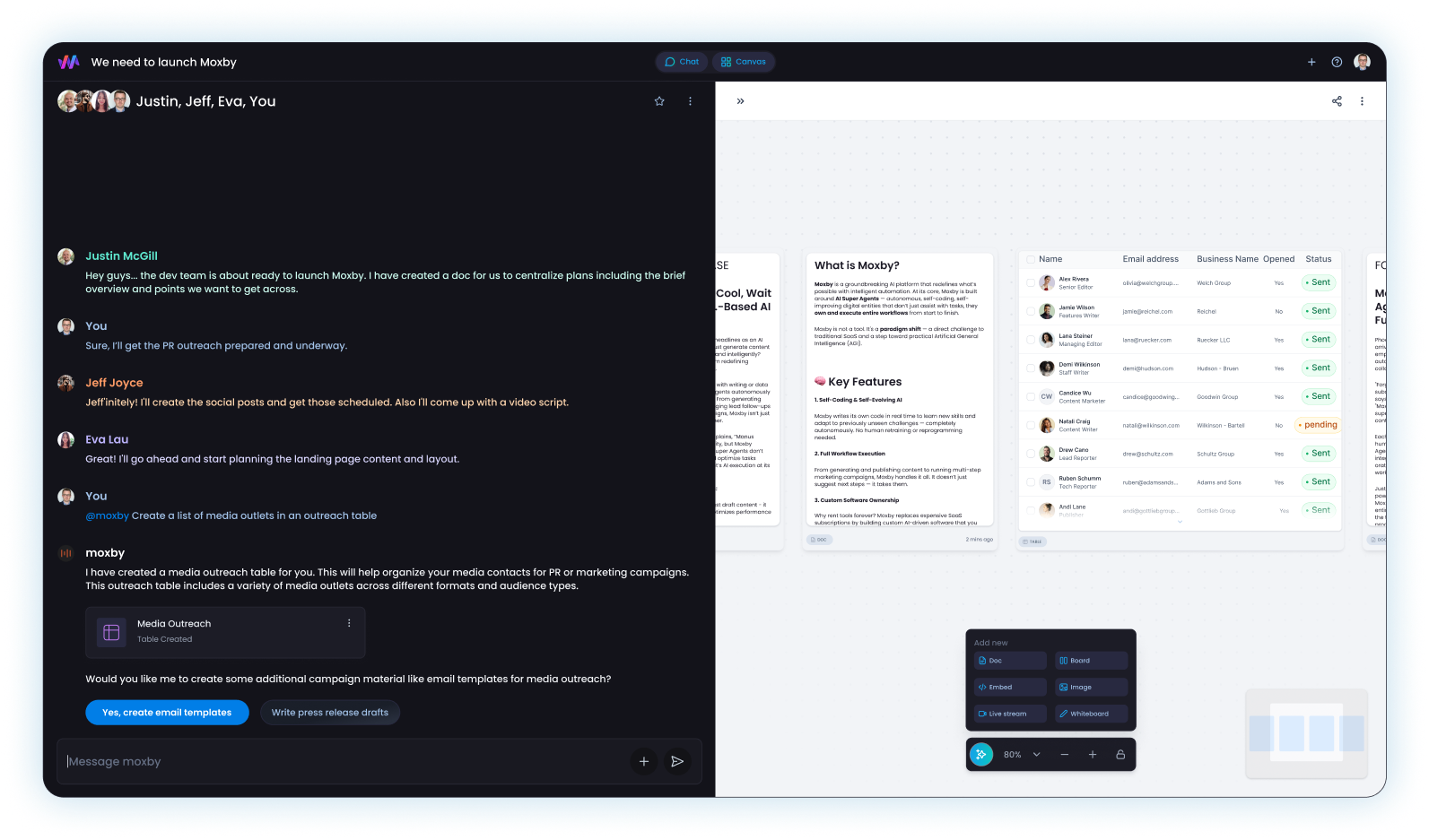 Create Projects with Team Members